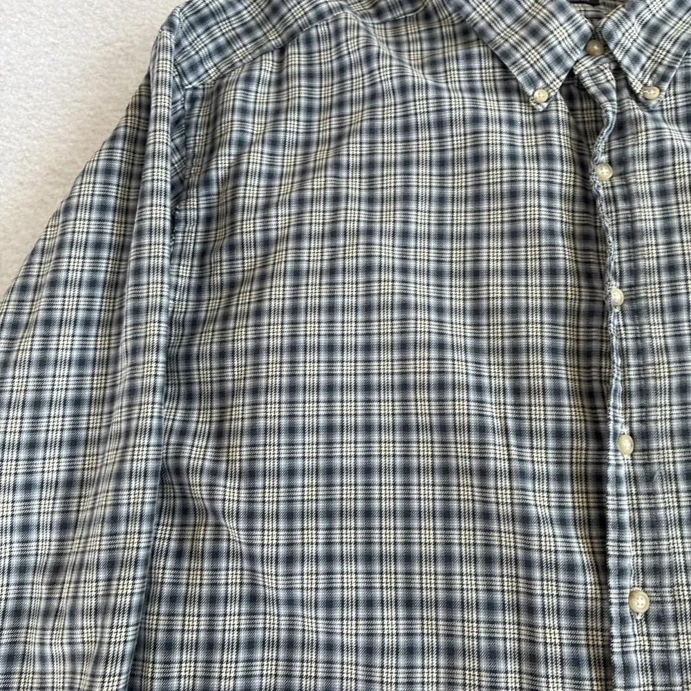 Vintage Polo Ralph Lauren Shirt Men 3XLT Classic Fit Plaid Cotton Button Down